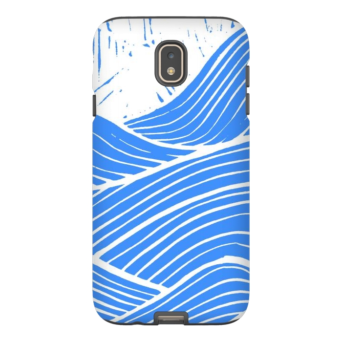 Galaxy J7 StrongFit The blue and white waves by Steve Wade (Swade)