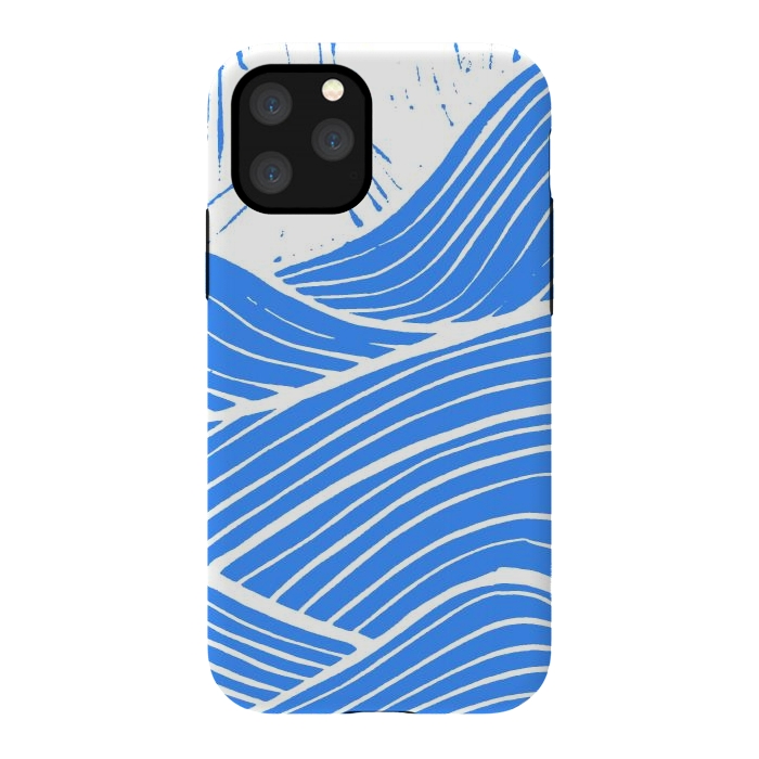 iPhone 11 Pro StrongFit The blue and white waves by Steve Wade (Swade)