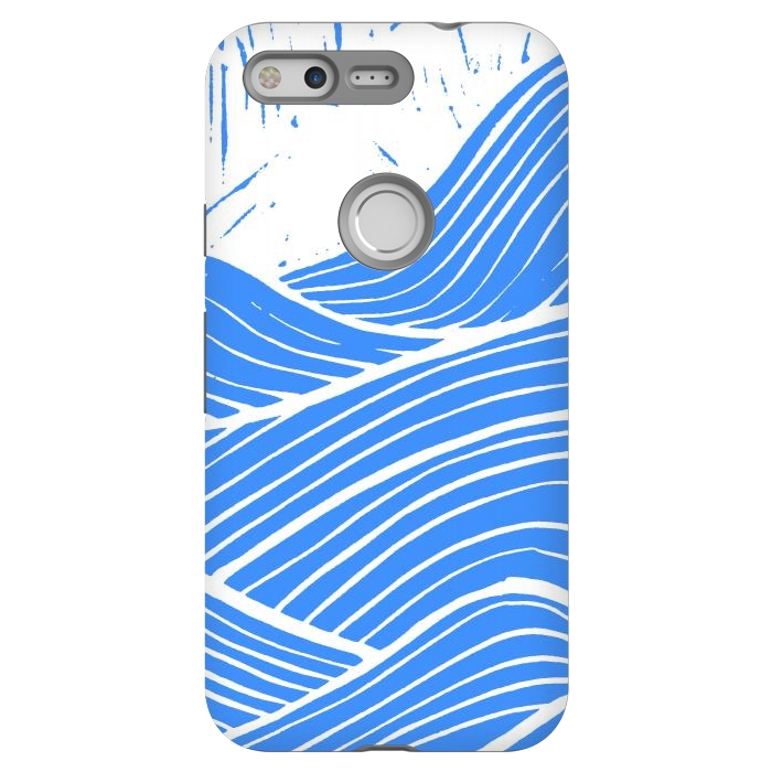 Pixel StrongFit The blue and white waves by Steve Wade (Swade)