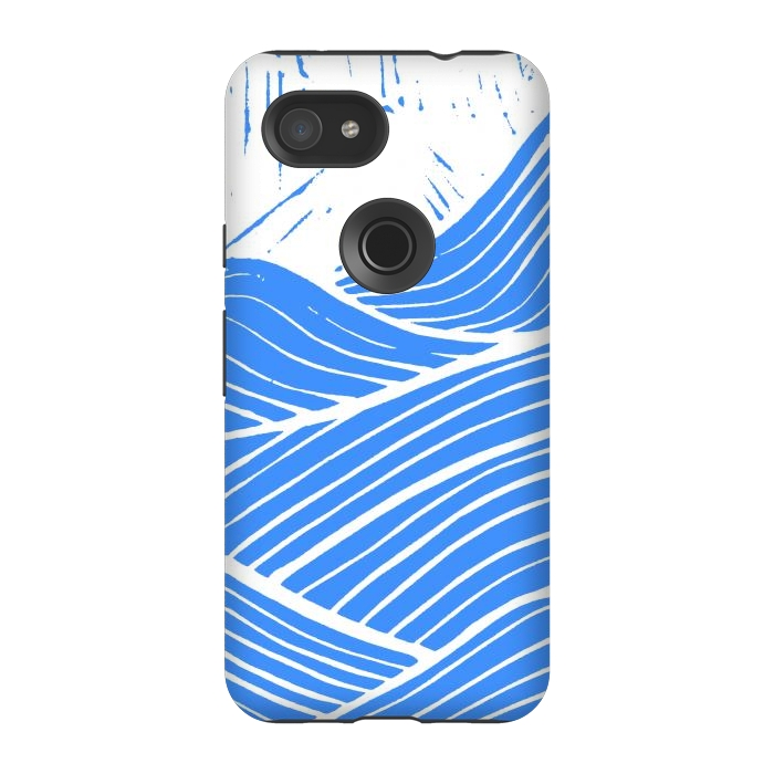 Pixel 3A StrongFit The blue and white waves by Steve Wade (Swade)