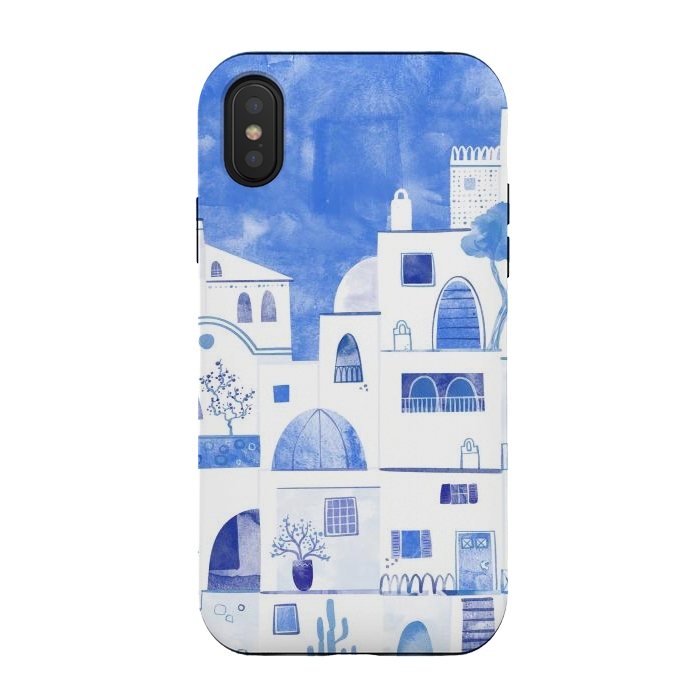 iPhone Xs / X StrongFit Santorini by Nic Squirrell