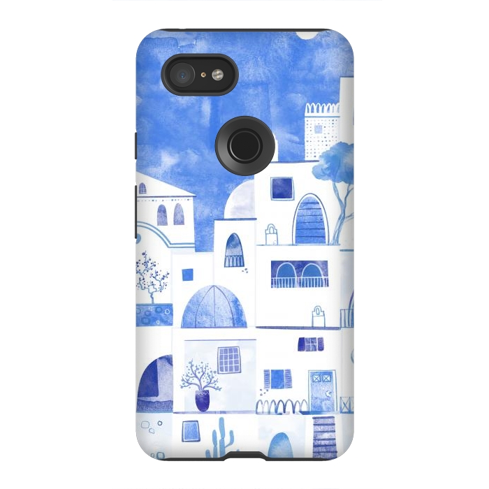 Pixel 3XL StrongFit Santorini by Nic Squirrell