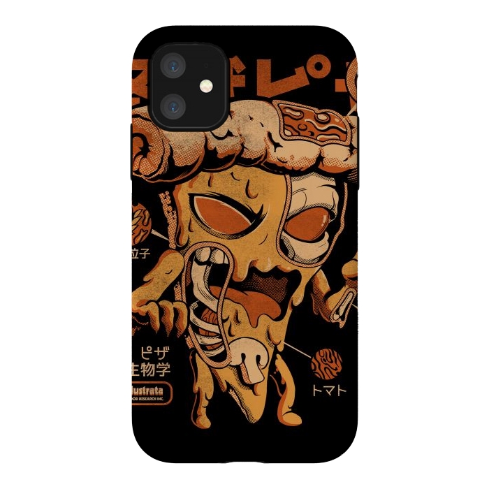 iPhone 11 StrongFit Pizzazilla X-ray by Ilustrata