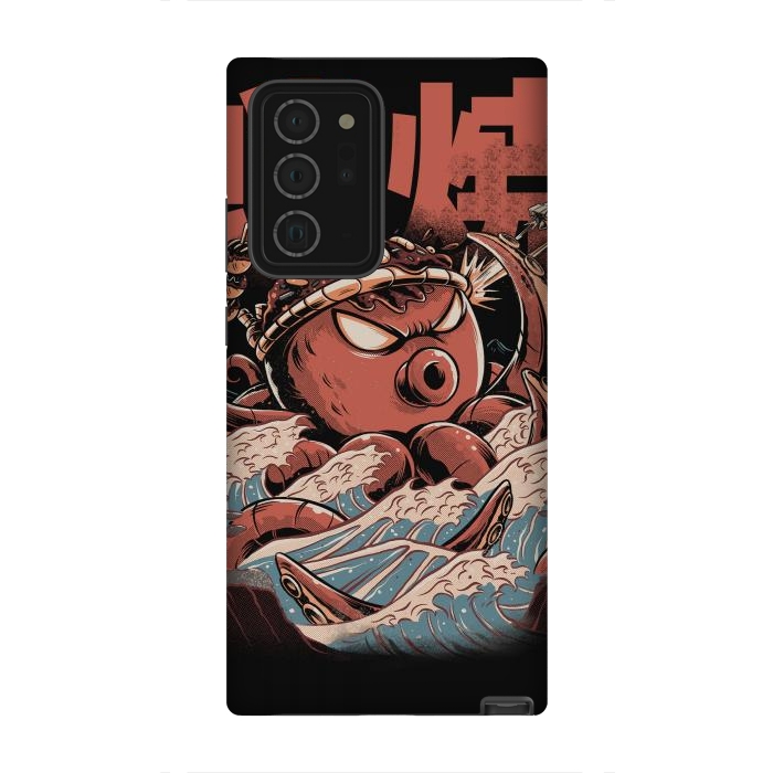 Galaxy Note 20 Ultra StrongFit Takoyaki Attack Black version by Ilustrata