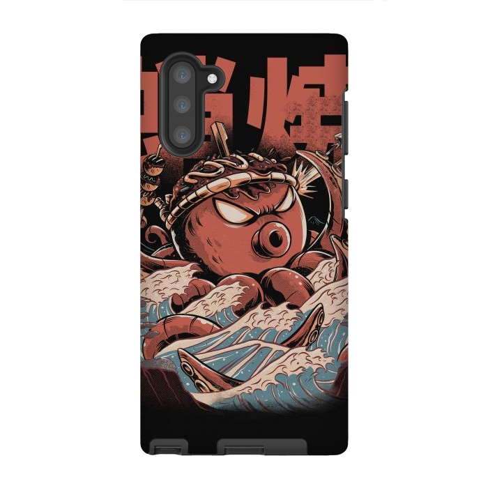 Galaxy Note 10 StrongFit Takoyaki Attack Black version by Ilustrata