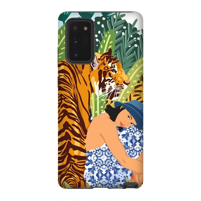 Galaxy Note 20 StrongFit Awaken The Tiger Within Illustration, Wildlife Nature Wall Decor, Jungle Human Nature Connection by Uma Prabhakar Gokhale