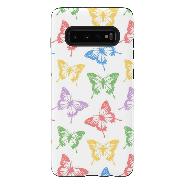 Galaxy S10 plus StrongFit Funky butterflies by Martina