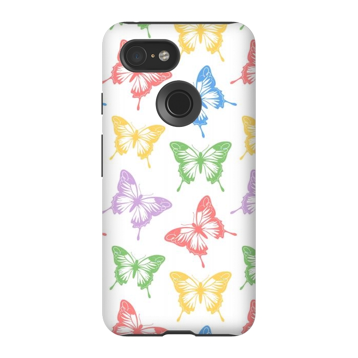 Pixel 3 StrongFit Funky butterflies by Martina