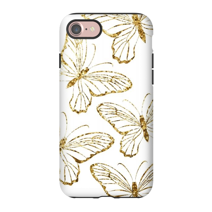iPhone 7 StrongFit Glitter Butterflies by Martina