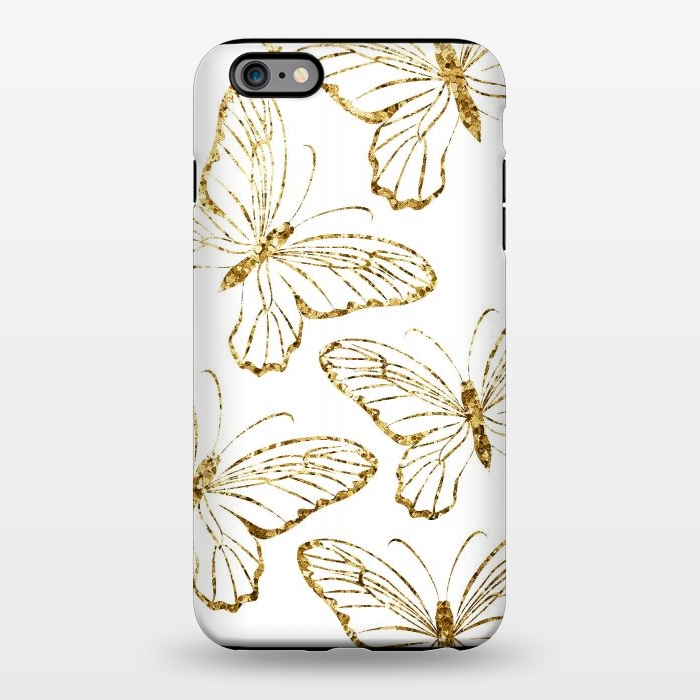 iPhone 6/6s plus StrongFit Glitter Butterflies by Martina