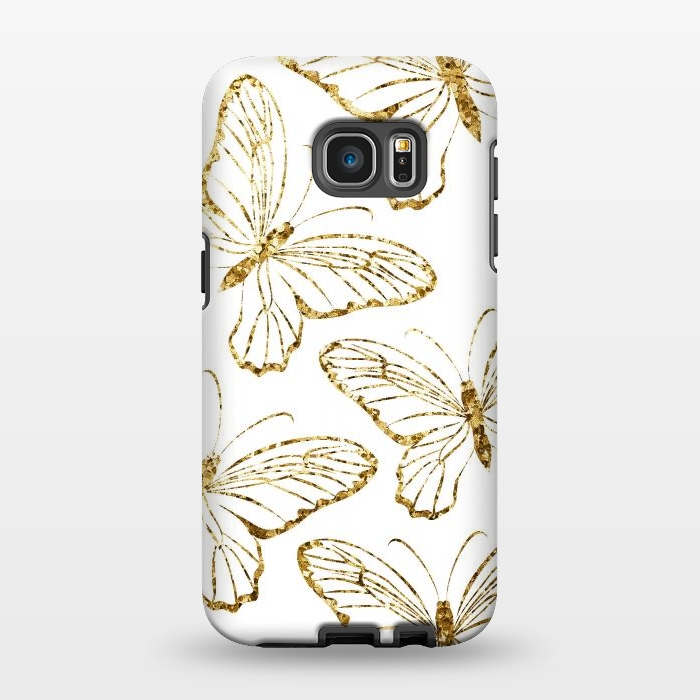 Galaxy S7 EDGE StrongFit Glitter Butterflies by Martina