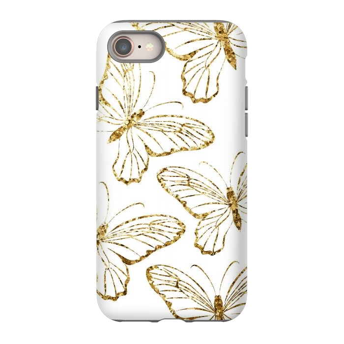 iPhone 8 StrongFit Glitter Butterflies by Martina