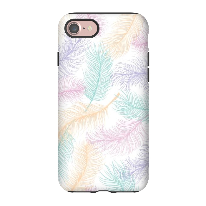 iPhone 7 StrongFit Pastel Feathers by Martina