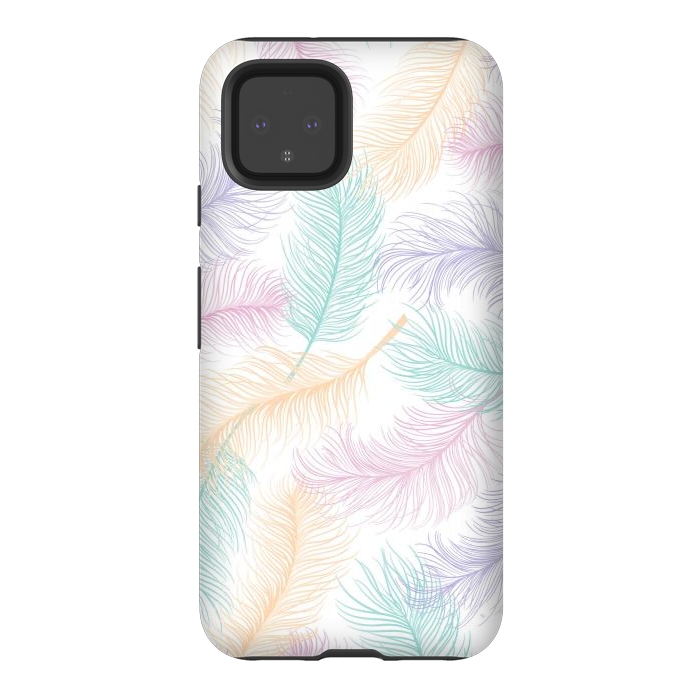 Pixel 4 StrongFit Pastel Feathers by Martina