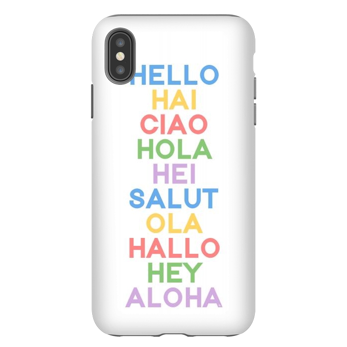 iPhone Xs Max StrongFit Hello World by Martina