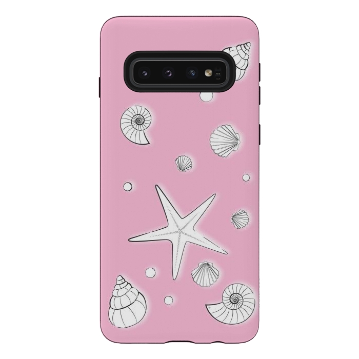 Galaxy S10 StrongFit Pink Sea by Martina