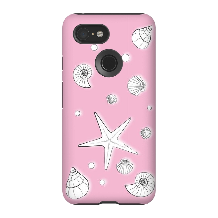 Pixel 3 StrongFit Pink Sea by Martina