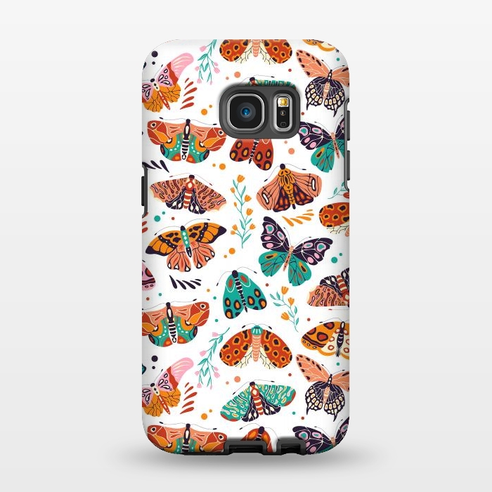 Galaxy S7 EDGE StrongFit Spring Butterflies Pattern 002 by Jelena Obradovic