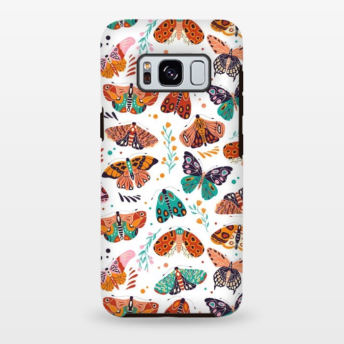 Galaxy S8 plus StrongFit Spring Butterflies Pattern 002 by Jelena Obradovic