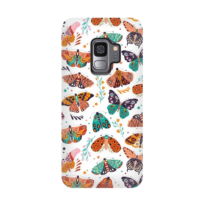 Galaxy S9 StrongFit Spring Butterflies Pattern 002 by Jelena Obradovic