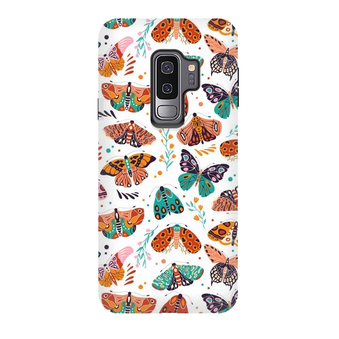 Galaxy S9 plus StrongFit Spring Butterflies Pattern 002 by Jelena Obradovic