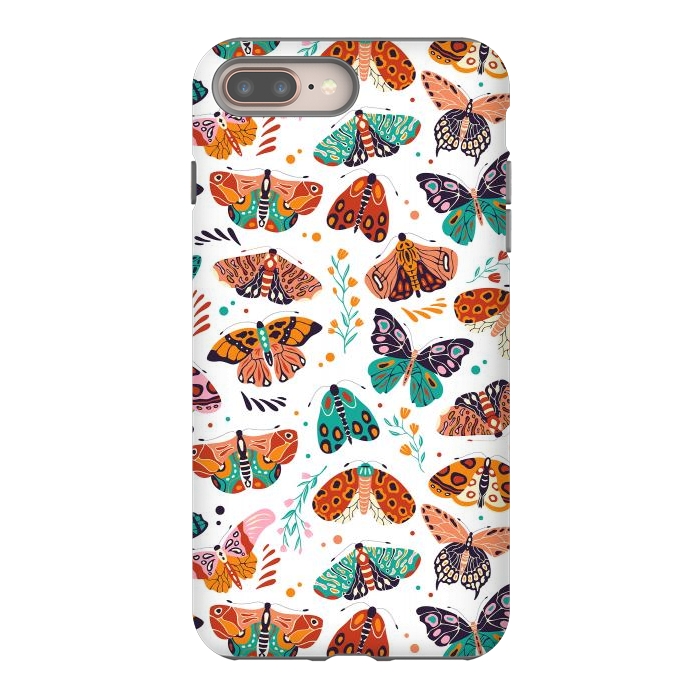 iPhone 8 plus StrongFit Spring Butterflies Pattern 002 by Jelena Obradovic