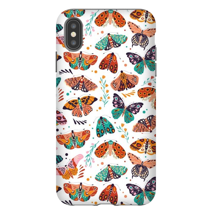 iPhone Xs Max StrongFit Spring Butterflies Pattern 002 by Jelena Obradovic
