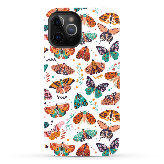 iPhone 12 Pro Max StrongFit Spring Butterflies Pattern 002 by Jelena Obradovic