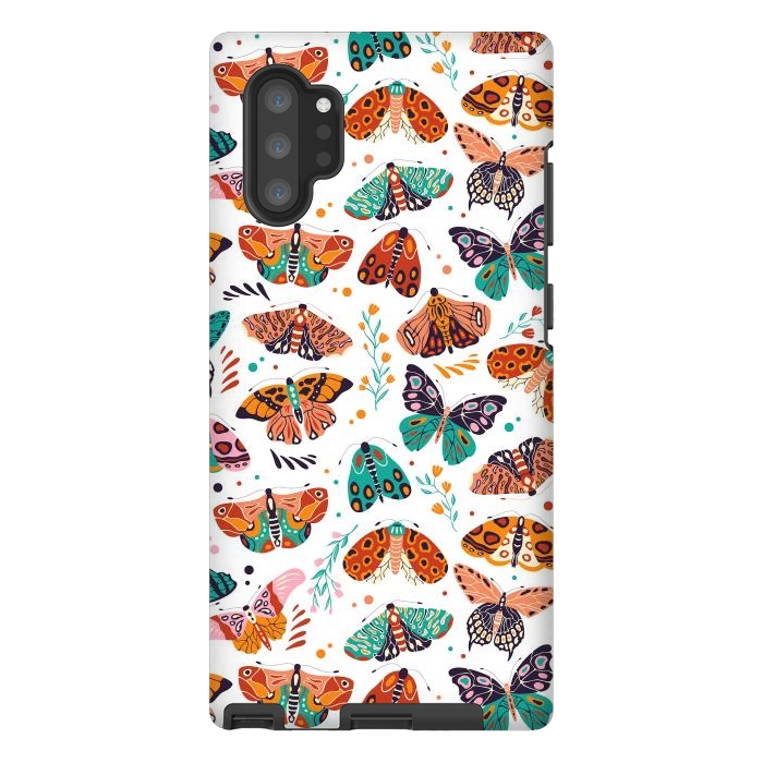 Galaxy Note 10 plus StrongFit Spring Butterflies Pattern 002 by Jelena Obradovic