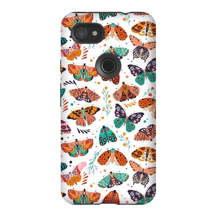Pixel 3AXL StrongFit Spring Butterflies Pattern 002 by Jelena Obradovic