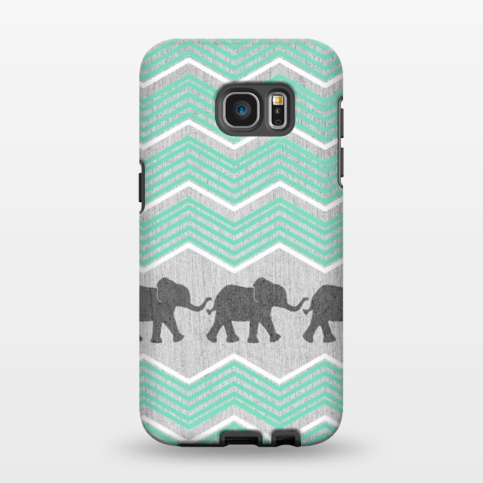 Galaxy S7 EDGE StrongFit Three Elephants by Tangerine-Tane