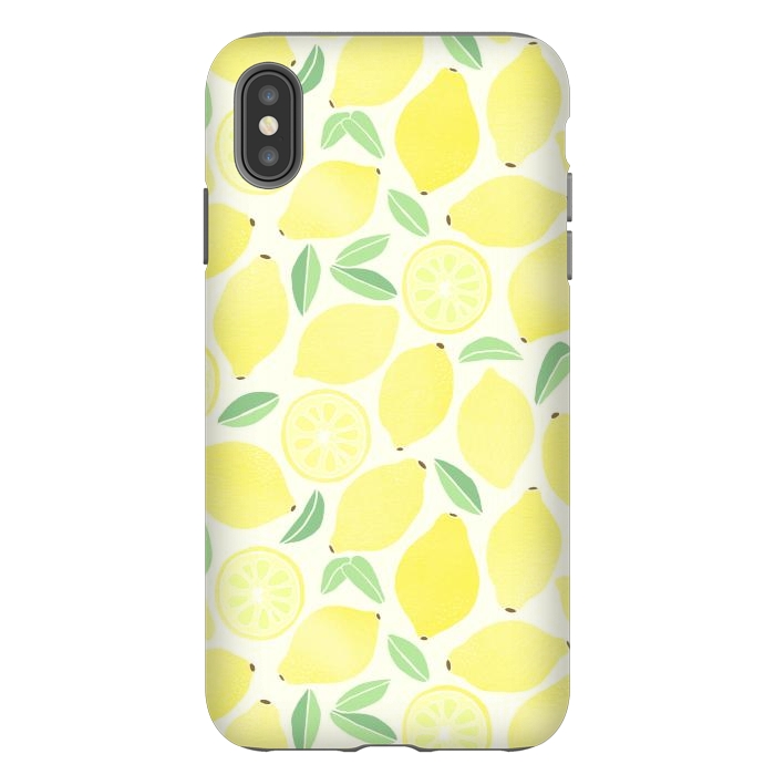 iPhone Xs Max StrongFit Summer Lemons by Tangerine-Tane
