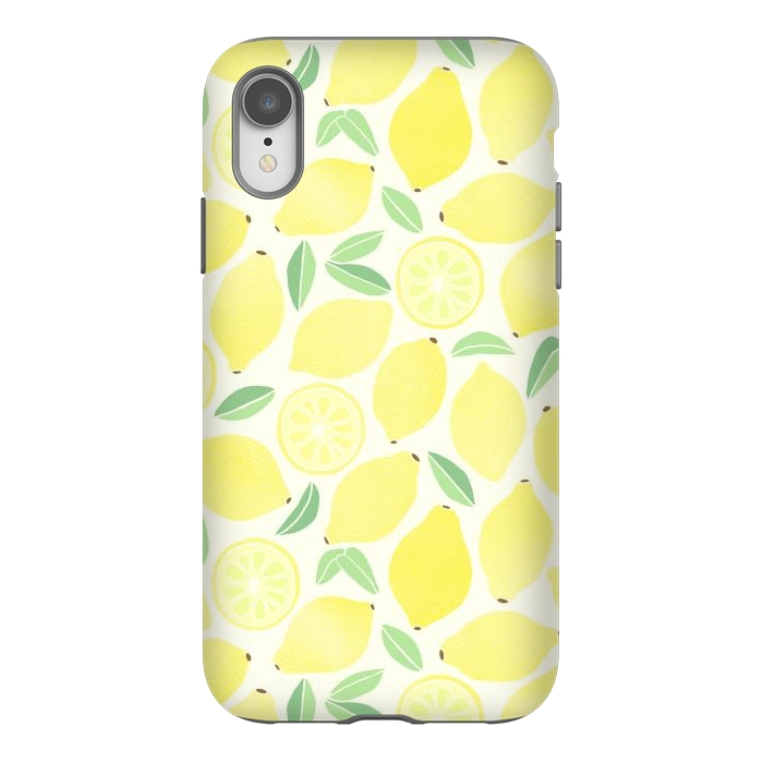 iPhone Xr StrongFit Summer Lemons by Tangerine-Tane