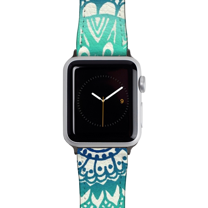 Watch 42mm / 44mm Strap PU leather Deep Forest Flower by Tangerine-Tane