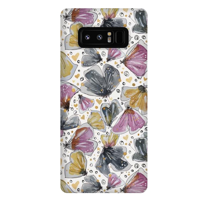 Galaxy Note 8 StrongFit Fabulous Flowery Flowers by Paula Ohreen