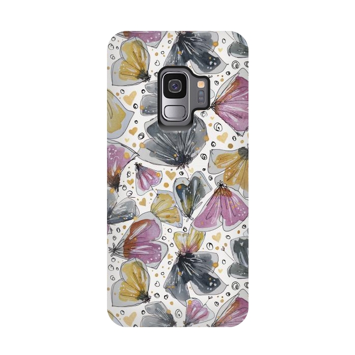 Galaxy S9 StrongFit Fabulous Flowery Flowers by Paula Ohreen