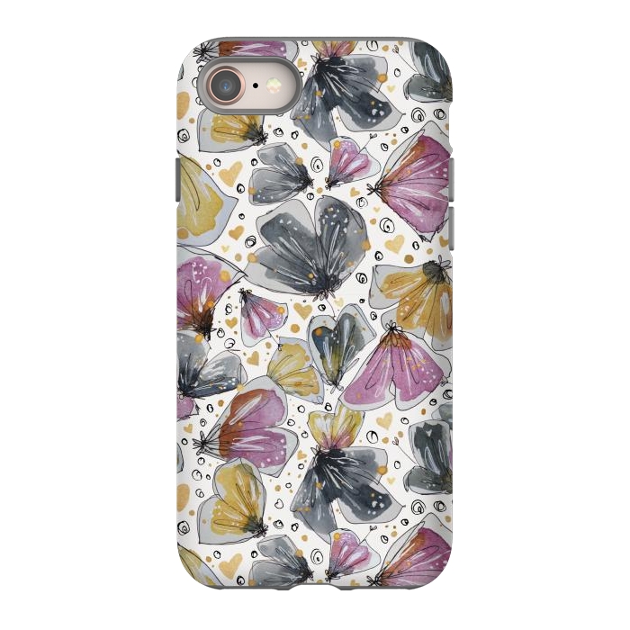 iPhone 8 StrongFit Fabulous Flowery Flowers by Paula Ohreen