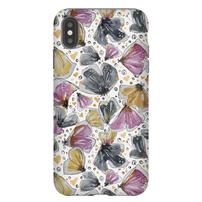 iPhone Xs Max StrongFit Fabulous Flowery Flowers by Paula Ohreen