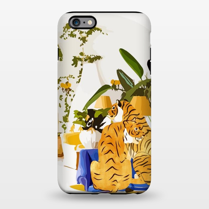 iPhone 6/6s plus StrongFit Tiger Reserve Villa | Bohemian Tropical Jungle Décor | Pastel Honeymoon Couple Love Wildlife by Uma Prabhakar Gokhale