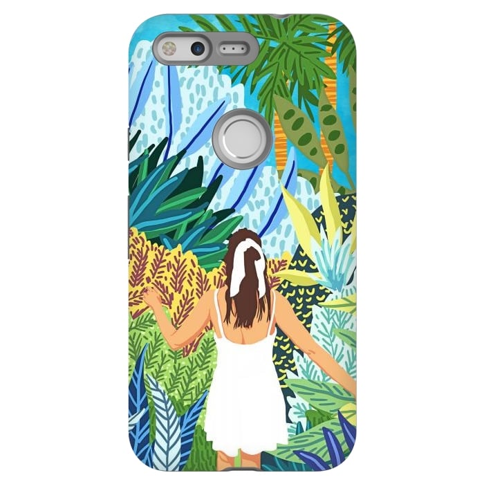 Pixel StrongFit Lost in the Jungle of Feelings | Forest Tropical Botanical Nature Plants Illustration by Uma Prabhakar Gokhale