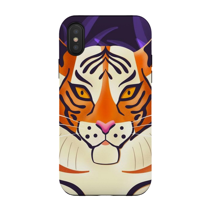 iPhone Xs / X StrongFit Tiger 001 Wildlife by Jelena Obradovic