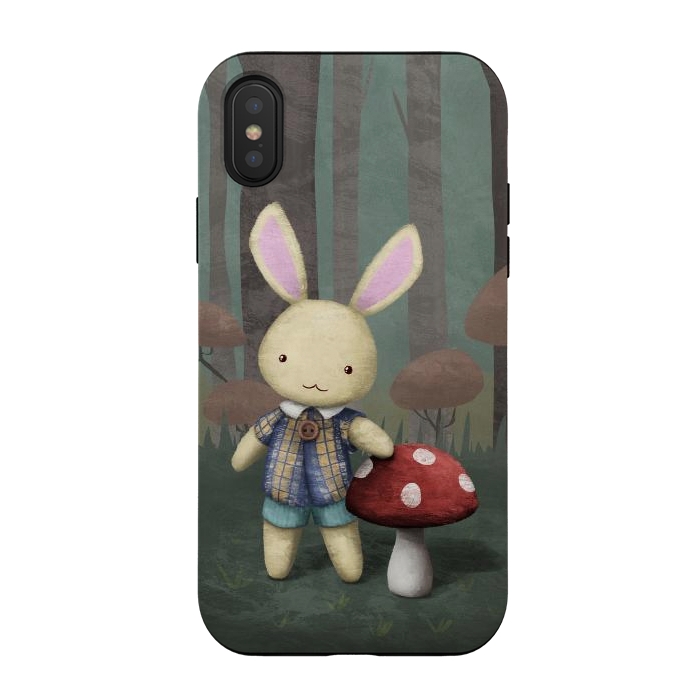 iPhone Xs / X StrongFit Cute bunny by Laura Nagel