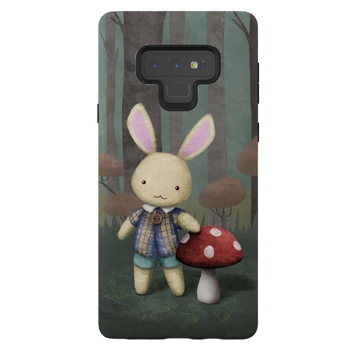 Galaxy Note 9 StrongFit Cute bunny by Laura Nagel
