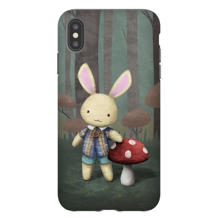 iPhone Xs Max StrongFit Cute bunny by Laura Nagel