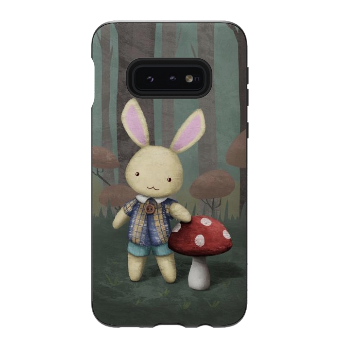 Galaxy S10e StrongFit Cute bunny by Laura Nagel