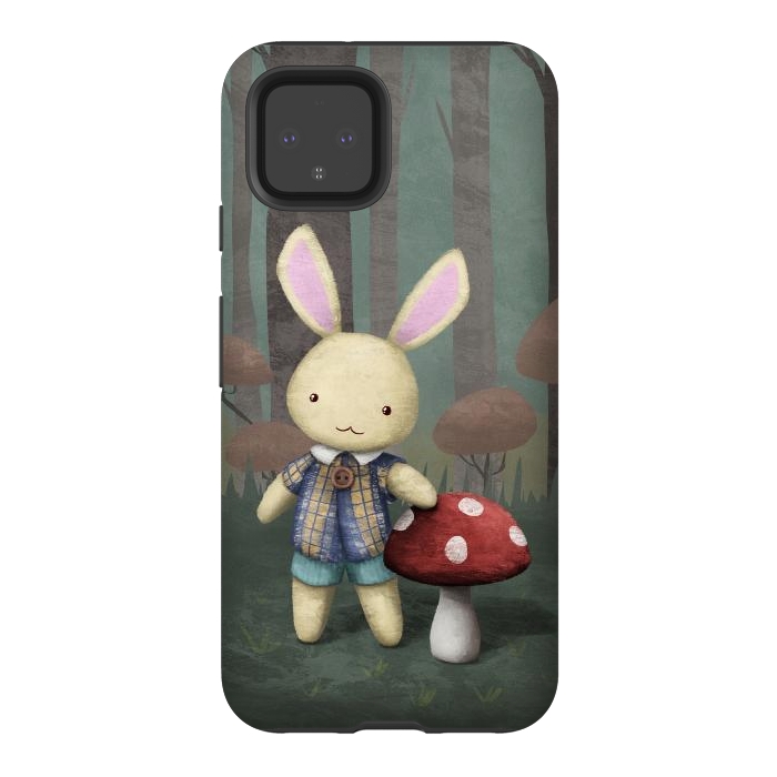 Pixel 4 StrongFit Cute bunny by Laura Nagel