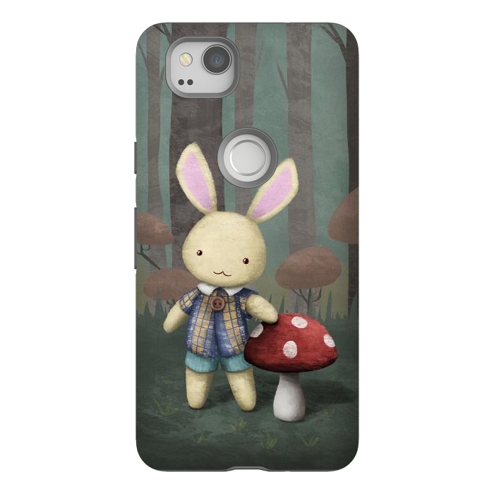 Pixel 2 StrongFit Cute bunny by Laura Nagel