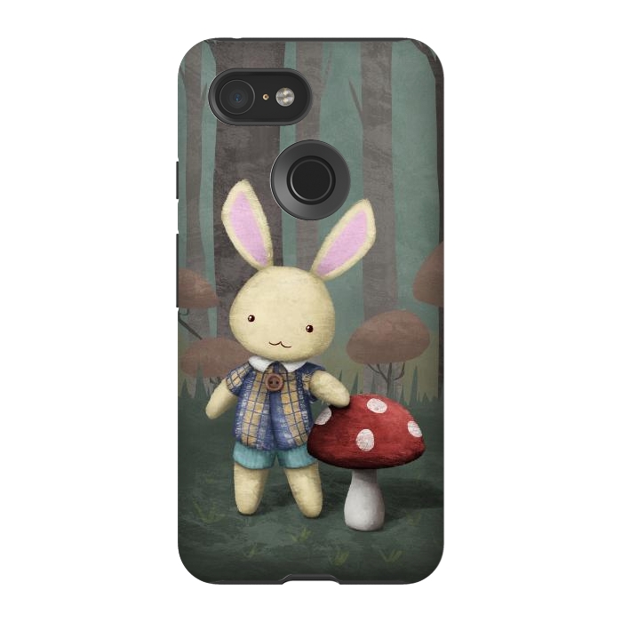 Pixel 3 StrongFit Cute bunny by Laura Nagel