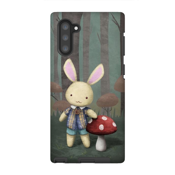 Galaxy Note 10 StrongFit Cute bunny by Laura Nagel