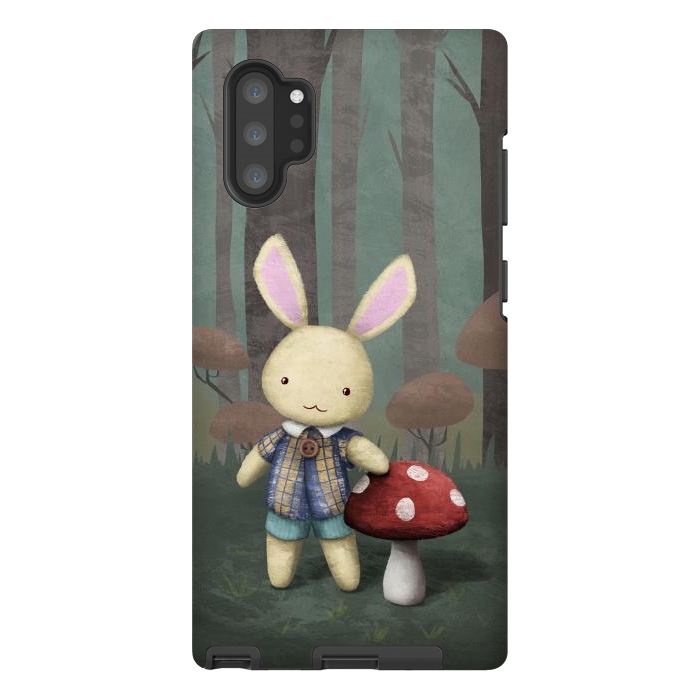 Galaxy Note 10 plus StrongFit Cute bunny by Laura Nagel
